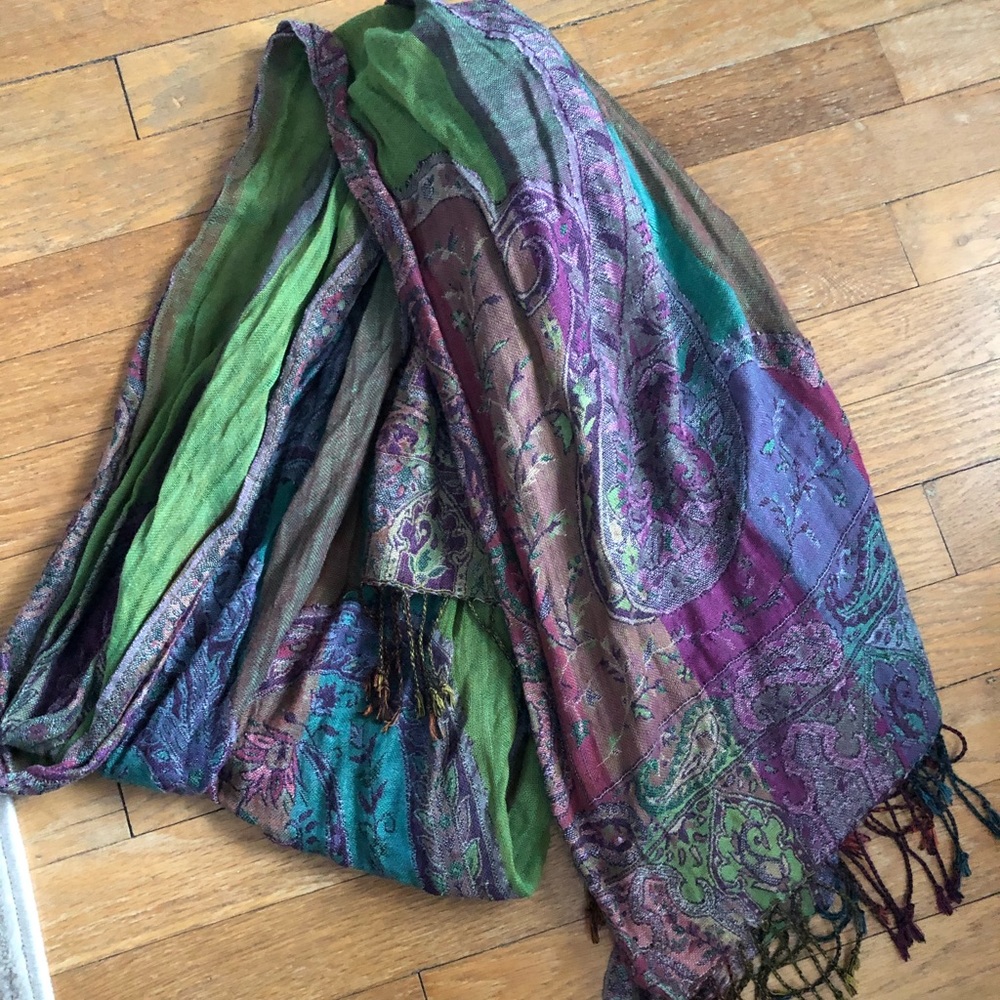 Lucky Brand scarf multicolored boho style